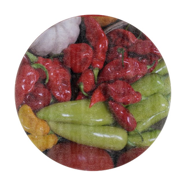 Chilli Peppers Pumpkin, Squash Veggies  Cutting Board (Front)