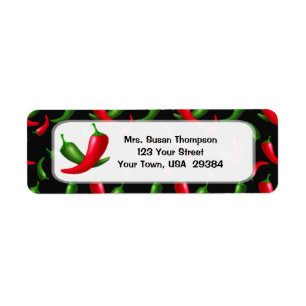 Chilli Peppers Return Address Label