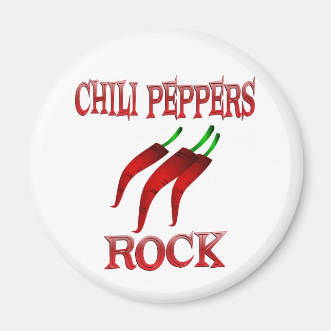 Chilli Peppers Rock Magnet (Front)