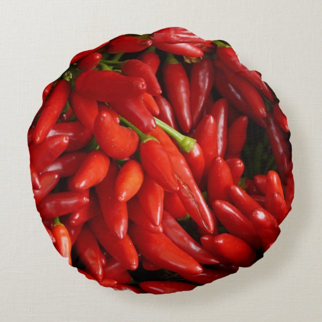 Chilli Peppers Round Cushion (Back)