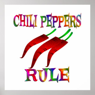 Chilli Peppers Rule Poster