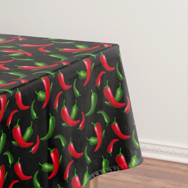 Chilli peppers Southwestern pattern tablecloth (In Situ)