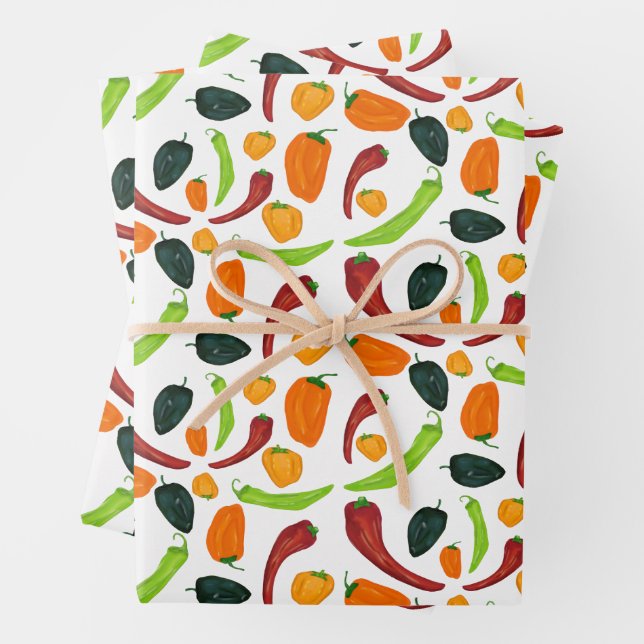 Chilli Peppers Southwestern Spicy Pepper Chilli Co Wrapping Paper Sheet (In situ)