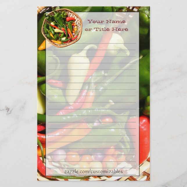 Chilli Peppers Stationery (Front)