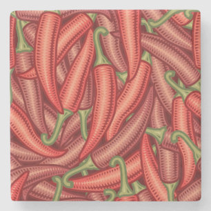 Chilli Peppers Stone Coaster