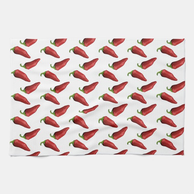 Chilli peppers tea towel (Horizontal)