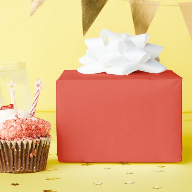 Chilli Red Glossy Wrapping Paper (Birthday Party)