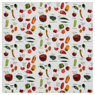 Chilli Varieties Fabric