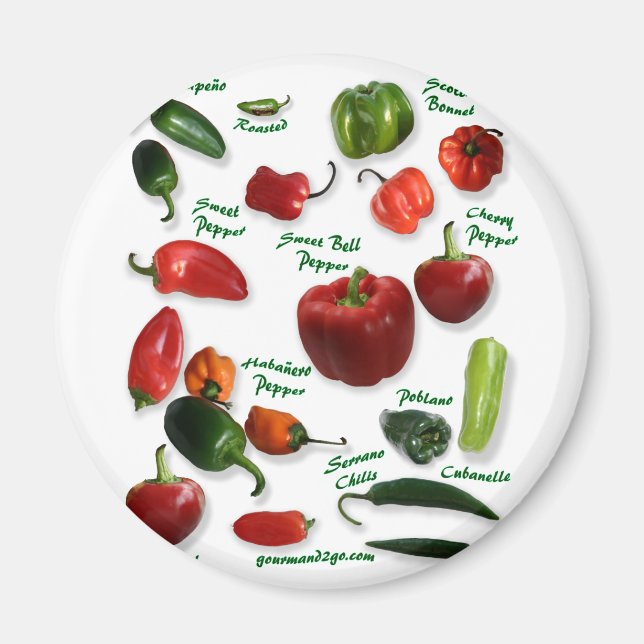 Chilli Varieties Magnet (Front)