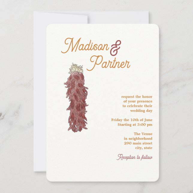 Chilli Wedding Suite  Invitation (Front)