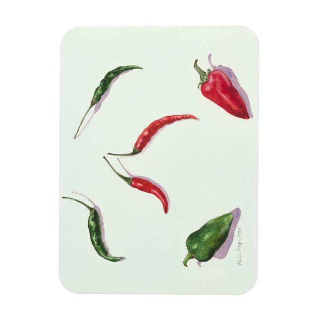 Chillies and Peppers 2005 Magnet (Vertical)