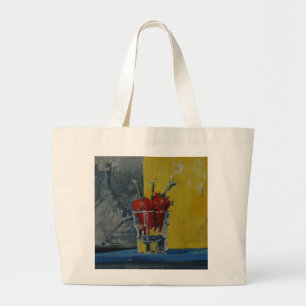 Chillies in a Glass Large Tote Bag