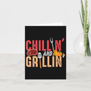 Chillin And Grillin Barbecue Party  Card