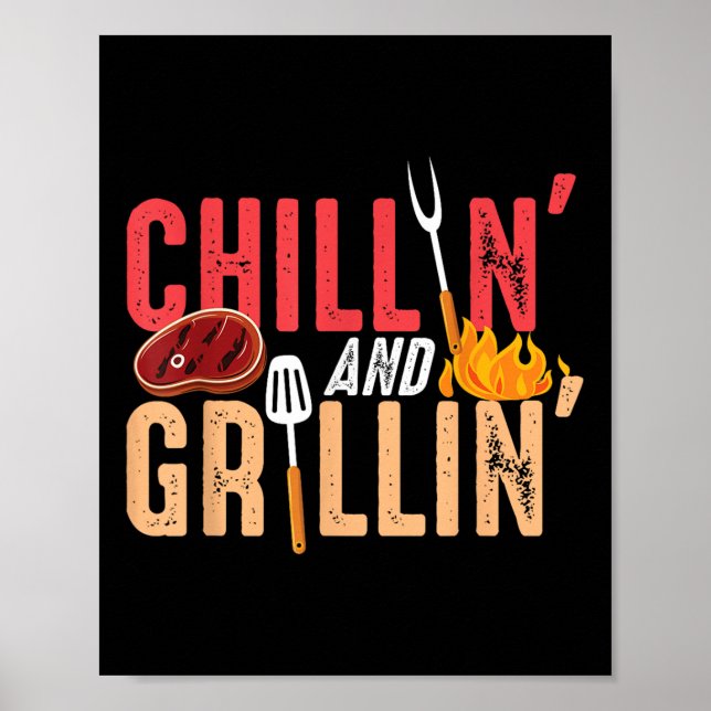 Chillin And Grillin Barbecue Party  Poster (Front)
