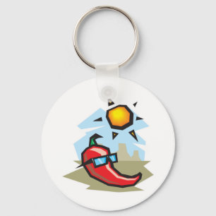 chillin chili pepper key ring