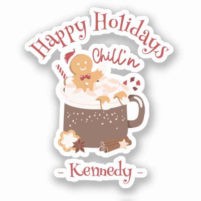 Chillin' Christmas Hot Chocolate and Gingerbread (Front)