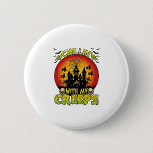 Chillin Creeps Haunted House Halloween Witches Sku 6 Cm Round Badge