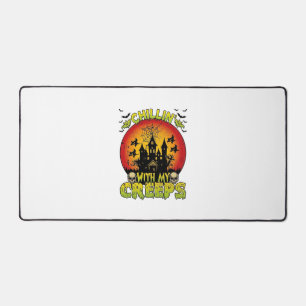 Chillin Creeps Haunted House Halloween Witches Sku Desk Mat