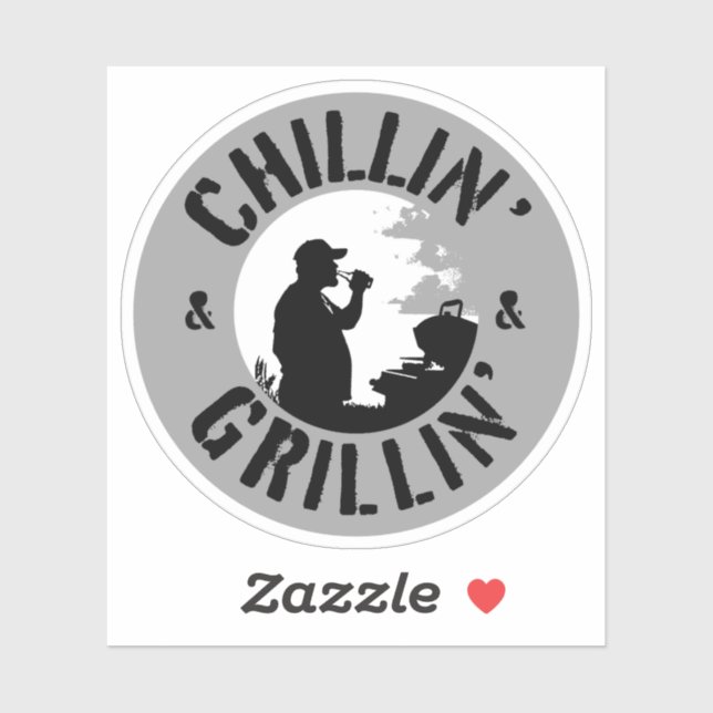 Chillin’ & Grillin’ Black Stamp (Sheet)