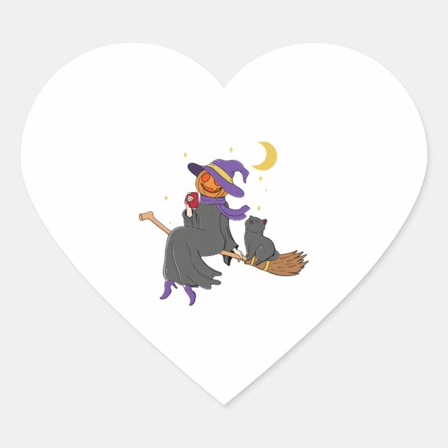 Chillin Halloween  Heart Sticker (Front)