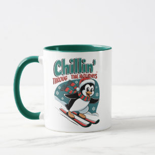 Chillin’ Holiday Penguin Ski Mug