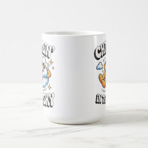 Chillin' in the Sky Cloud Graphic for Relaxing Coffee Mug