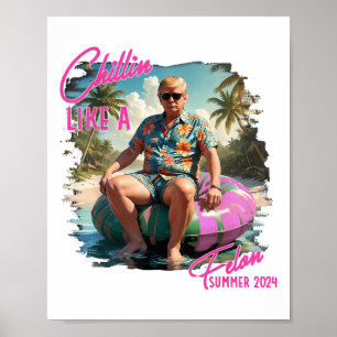 Chillin Like A Felon Funny Trump For President Sum Poster
