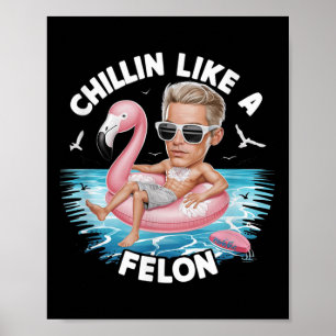 Chillin Like A Felon Funny Trump For President Sum Poster