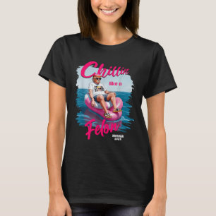 Chillin Like A Felon Funny Trump Shirt Summer Trum
