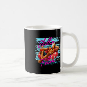 Chillin Like A Felon Retro Pink Summer Funny Trump Coffee Mug