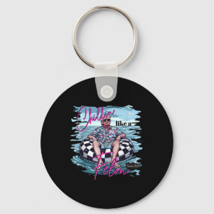 Chillin Like A Felon Summer 2024 Funny Donald Trum Key Ring