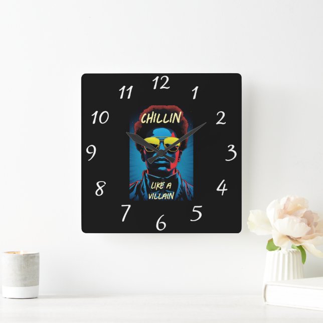 Chillin Like a Villain Wall Clock (Home)