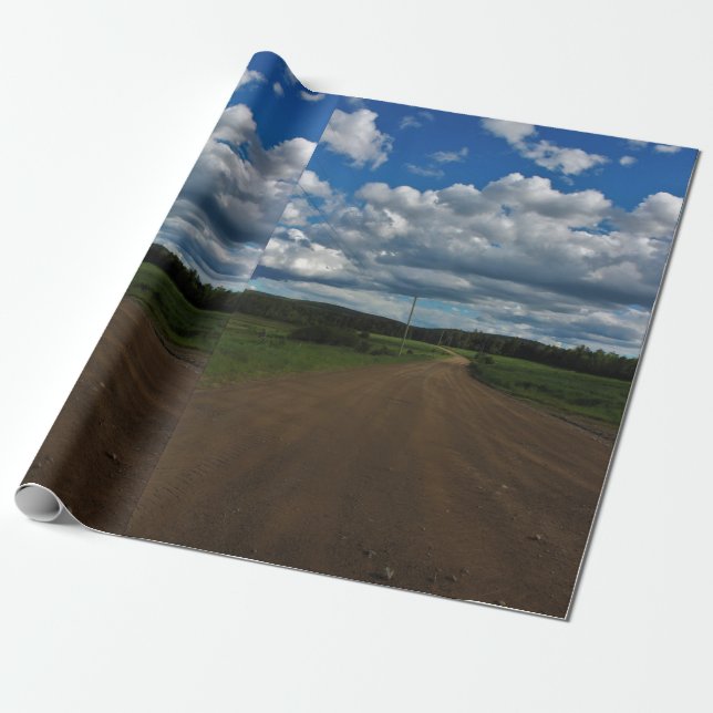Chillin' on a Dirt Road Wrapping Paper (Unrolled)