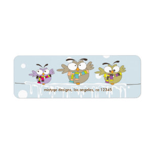 Chillin' Owls Return Address Label