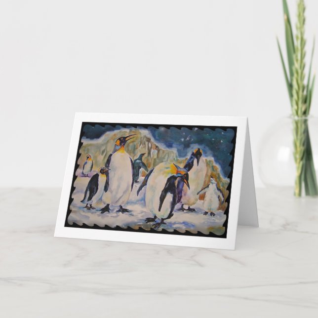 Chillin' Penguin Greeting Card (Front)