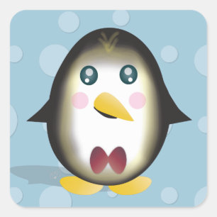 Chillin' Penguin Square Sticker