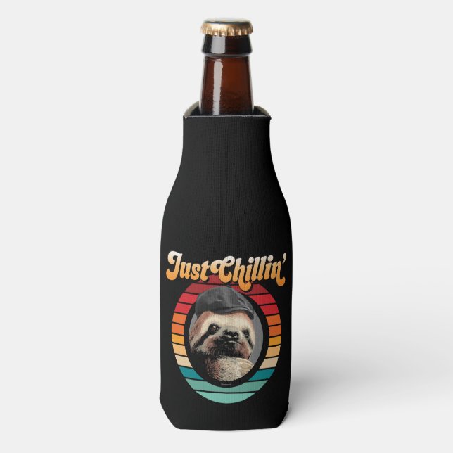 Chillin’ Sloth Bottle Cooler (Bottle Front)