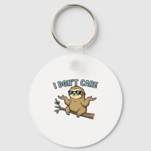 Chillin' Sloth I Don't Care Design Essential T-Shi Key Ring