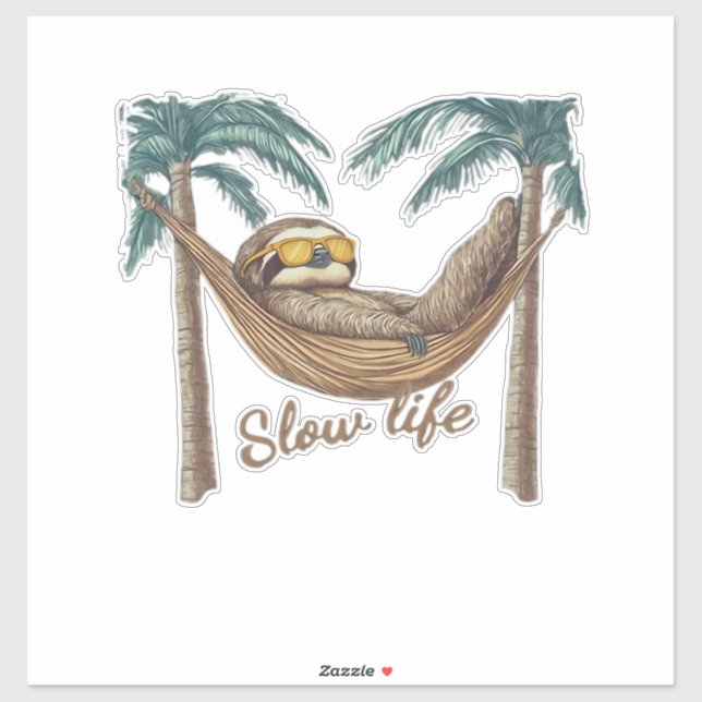 Chillin' Sloth in a Hammock Oversized T-Shirt (Sheet)