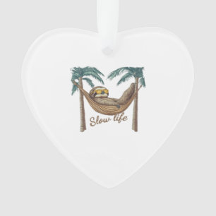 Chillin' Sloth in a Hammock Oversized T-Shirt Ornament