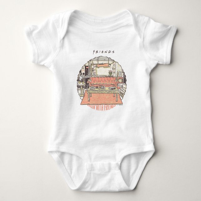 Chillin' with FRIENDS™ Cartoon 2 Baby Bodysuit (Front)
