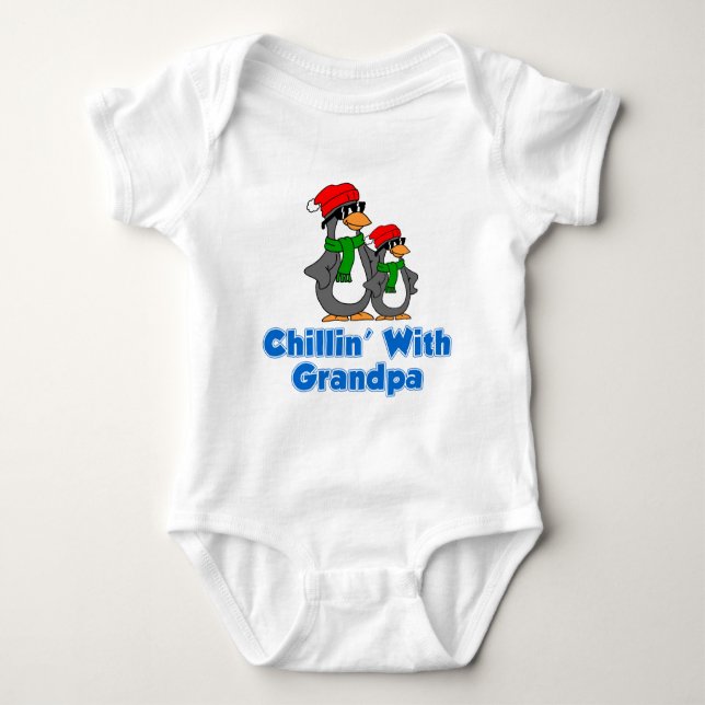 Chillin' With Grandpa Baby Bodysuit (Front)