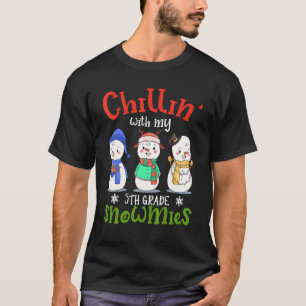 Chillin' With My 5th Grade Gnomies Teacher Christm T-Shirt