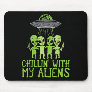 Chillin With My Aliens Group Toddler Boys Hallowee Mouse Pad