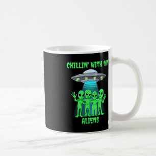 Chillin With My Aliens Halloween Boys Girls Kids F Coffee Mug