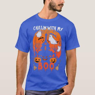 Chillin' With My Boo Halloween Three Boo Ghosts Lo T-Shirt