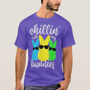 Chillin With My Bunnies Kids Boys Easter Day 2022  T-Shirt