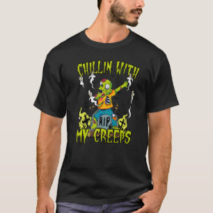 Chillin with My Creeps Zombie Dab Brother Sister C T-Shirt