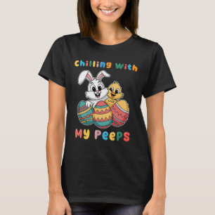 Chillin With My Easter Squad Egg Crew Bunny Funny T-Shirt