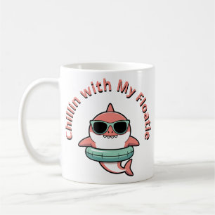Chillin’ with My Floatie Shark Baby Kids Coffee Mug